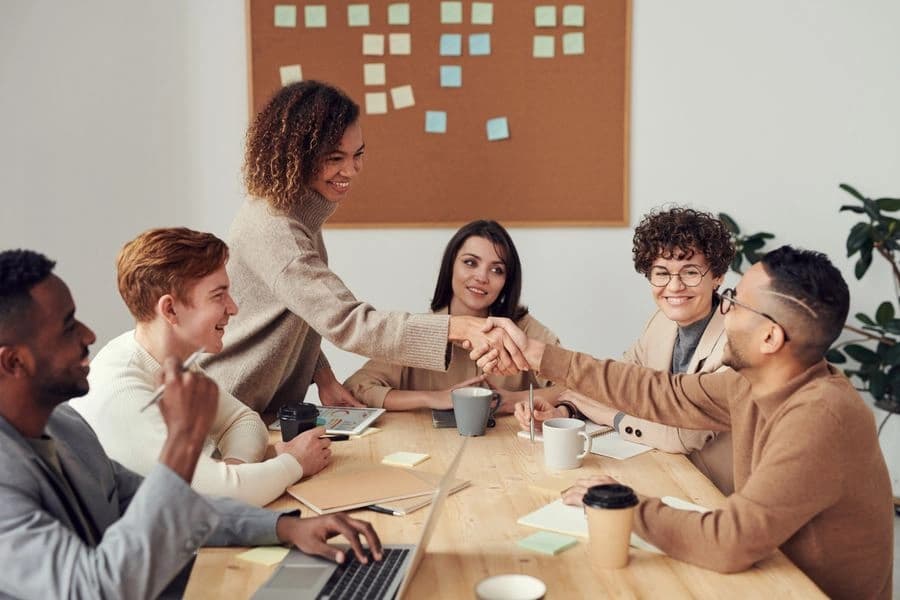 Team planning an organic social media strategy